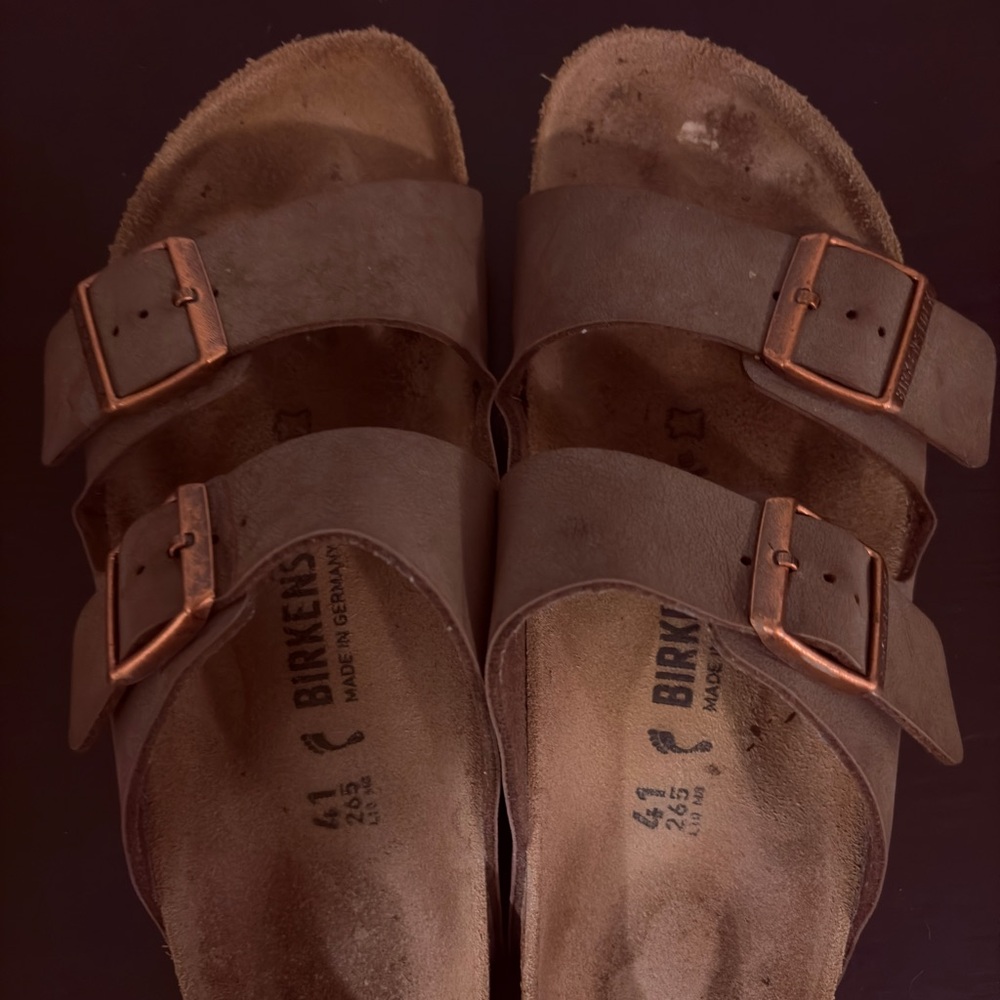 Birkenstock Sandals with Copper Accents